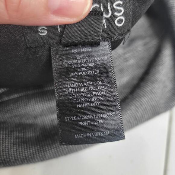 En Focus Studio Dress 10 Gray Knit Stretch Flouncy Hem Career Work Office Siren - Picture 6 of 6